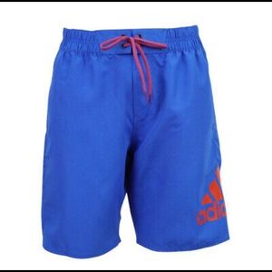Adidas Logo Mania Volley Mens Swim Shorts. Royal blue, Size Medium